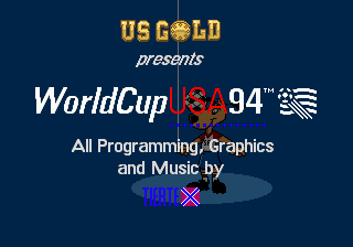 World Cup USA '94 title screen for Sega Mega Drive